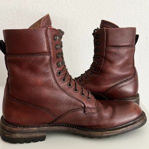 Rag & Bone Pebble Leather Spencer Commando Boots